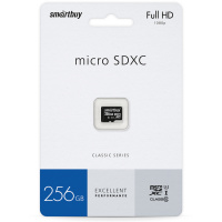 Карта памяти MicroSDXC 256GB Smart Buy Class 10 UHS-I (без адаптера)