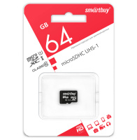 Карта памяти Smart Buy micro SDXC 64GB  Class10 UHS-I (без адаптера SD)